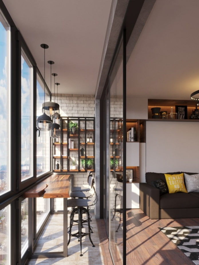 Барна стійка на лоджії