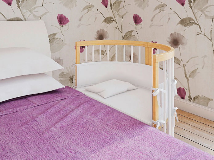 półokrągłe łóżko dziecięce we wnętrzu