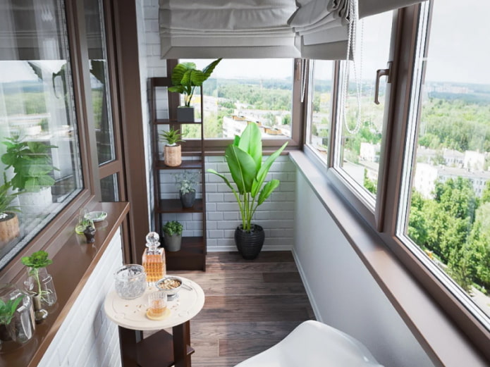 оформлення балкона закритого типу