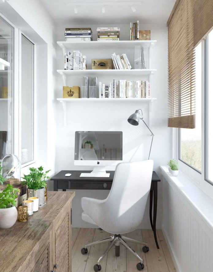 меблювання в інтер'єрі лоджії