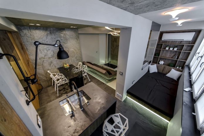 дизайн спальної зони на балконі