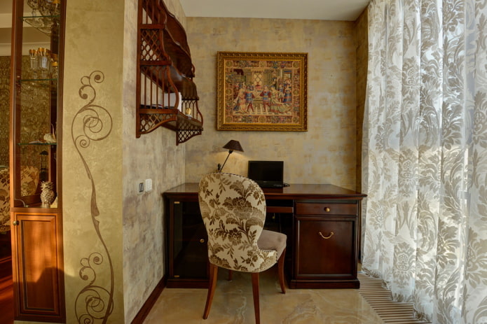 дизайн лоджії у класичному стилі