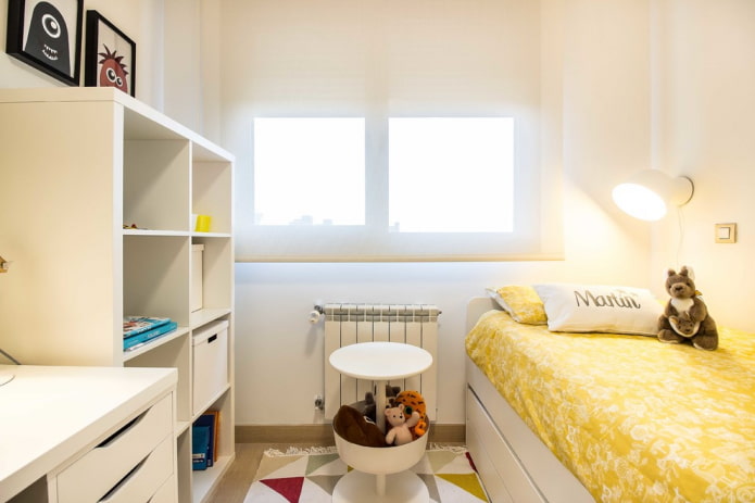 podział na strefy pokoju dziecięcego 10 kwadratów