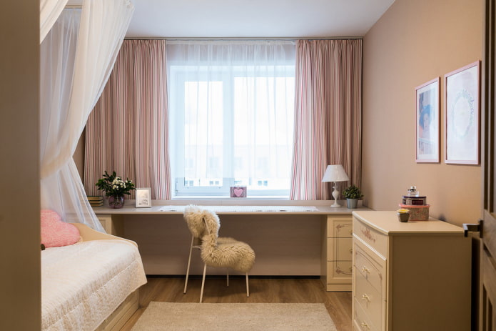 podział na strefy pokoju dziecięcego 10 kwadratów