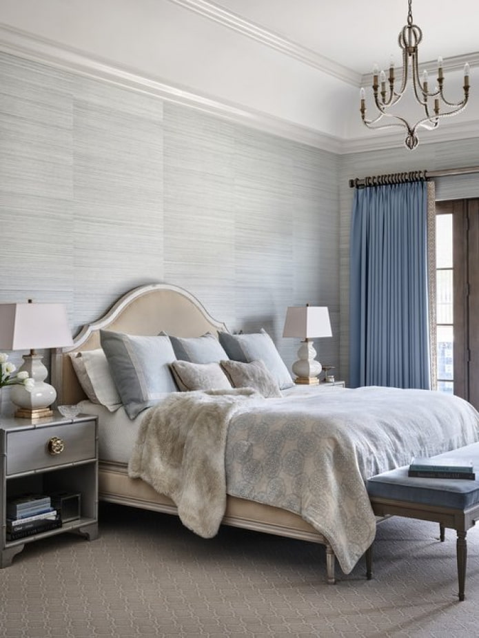 Schlafzimmer in Blautönen