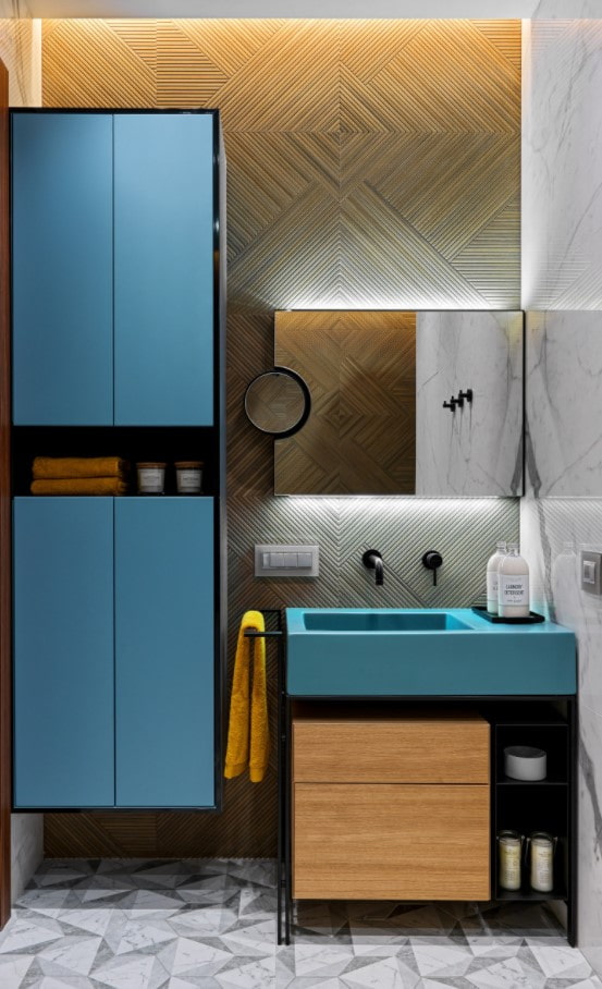 блакитна раковина в інтер'єрі