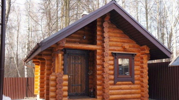баня из бревна