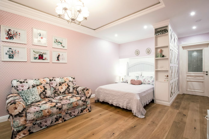 sypialnia dla nastolatki w stylu prowansalskim