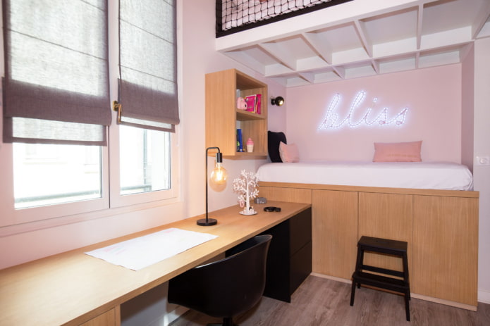 układ sypialni dla nastolatki