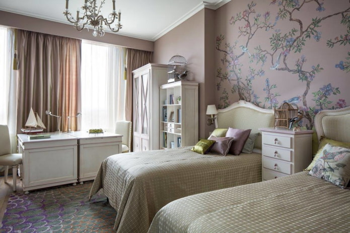 aranżacja sypialni dla dwóch dziewczynek
