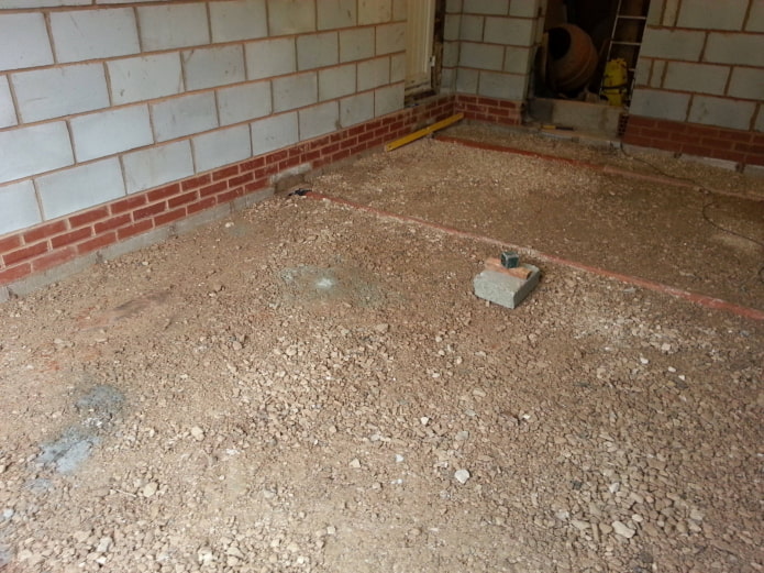 бюджетный земляной пол в гараж