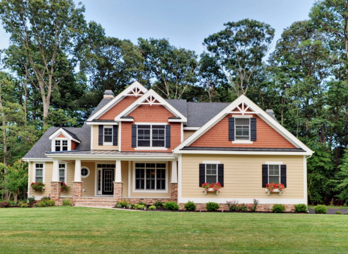 Двухцветный фасад