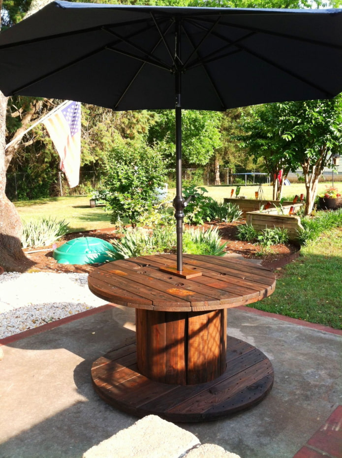 Стол из катушки