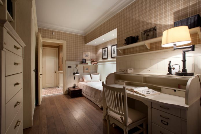 wnętrze dziecięce dla dziewcząt w klasycznym stylu